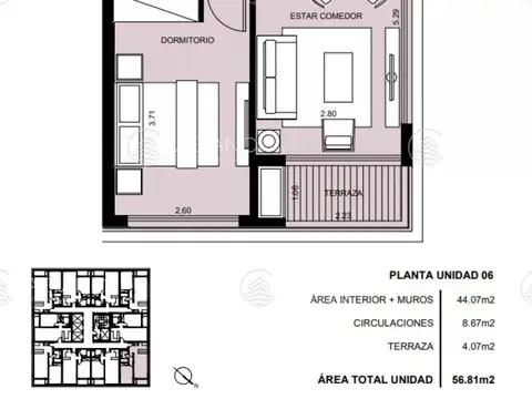 Departamento en Alquiler Temporal de 2 ambientes