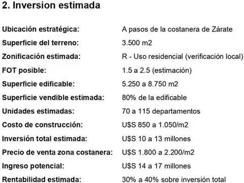 Terreno en Venta de 3441,0 m2