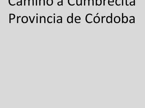 Camino a La Cumbrecita Cordoba
