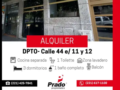 DEPARTAMENTO AMOBLADO DE 3 DORMITORIOS ZONA LA PLATA