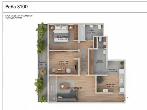 Departamento en Venta en Barrio Norte, USD 198.000