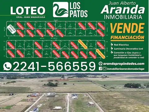 LOTES EN VENTA            CON FINANCIACION