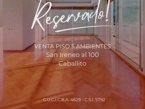 Departamento 5 ambientes en Caballito con cochera doble y baulera