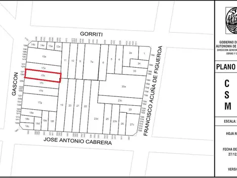 Terreno en Venta 39  mts Fondo