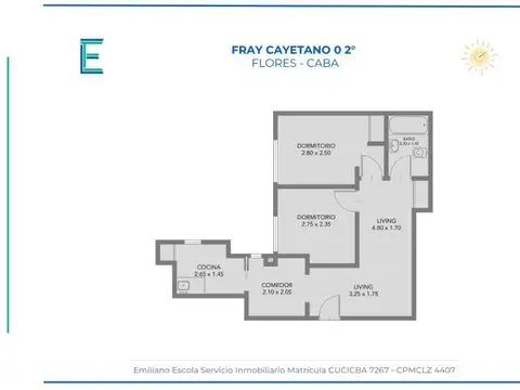 Fray Cayetano Rodriguez 0 , Piso 2