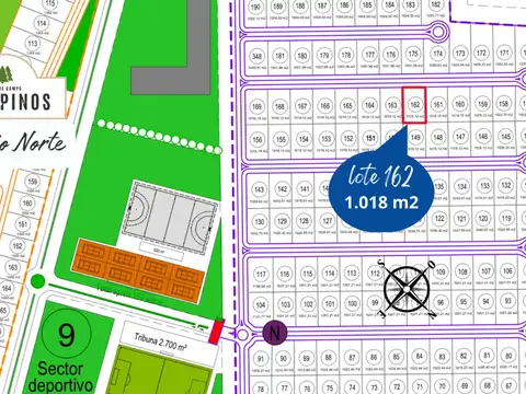 Terreno en Venta en Los Tres Pinos, USD 15.000