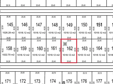 Terreno en Venta de 1018,0 m2