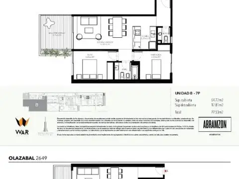 Departamento 2 ambientes con 1 baño