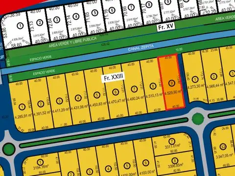 Terreno en Venta 113  mts Fondo