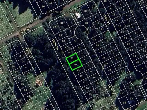 Terreno en Venta 25  mts Fondo