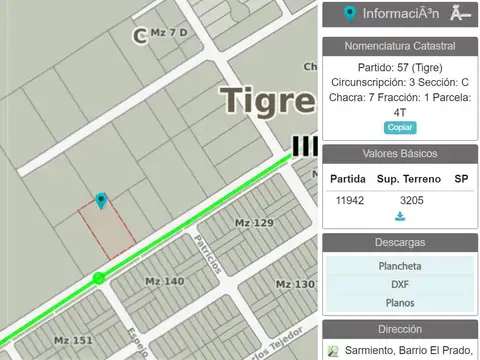 Terreno a media cuadra de Panamericana