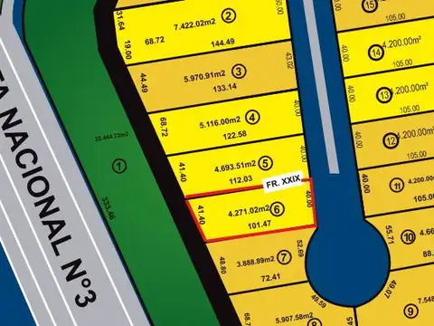 Terreno en Venta 112  mts Fondo