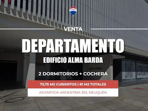 VENTA DTO 2 DORM + COCHERA, EDIFICIO ALMA BARDA