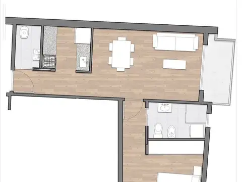 Departamento en Venta de 1 dormitorio