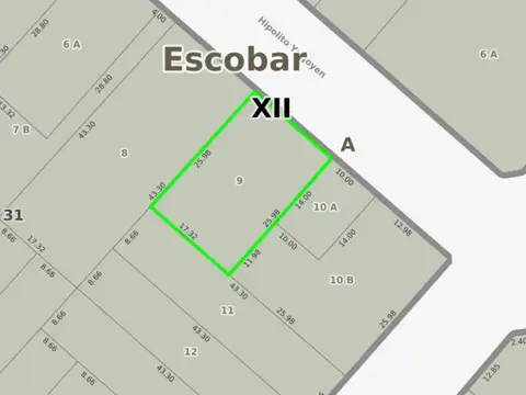 Terreno en Alquiler 25  mts Fondo