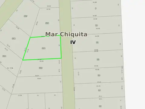 Terreno en Venta en Mar Chiquita, USD 30.000