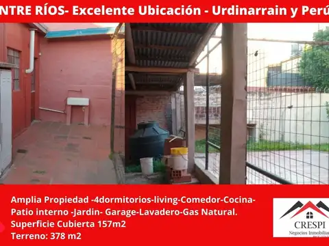 Casa Excelente Esquina -Urdinarrain y Perú-Concordia