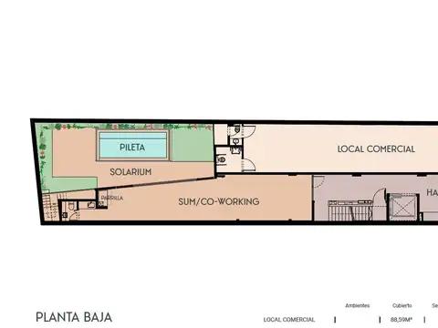 Departamento Monoambiente con 1 baño