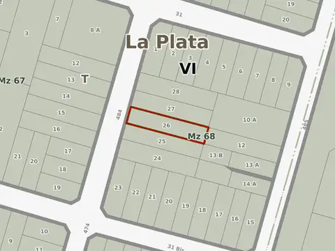 Terreno en Venta 10  mts Frente