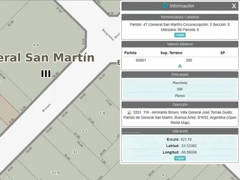 Terreno en Villa Ballester