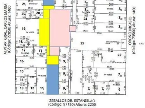 Terreno en Venta 11  mts Frente