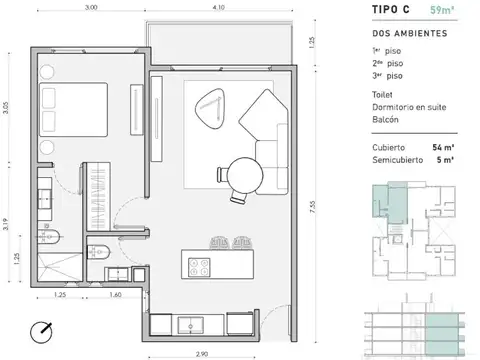 Departamento en venta, de pozo, en Av. Márquez, San Isidro