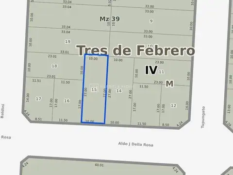 Lote en Lado Norte, calle con Plusvalia,  Caseros