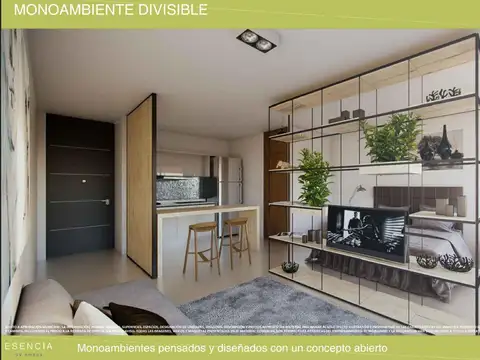 Departamento 2 ambientes con 1 baño