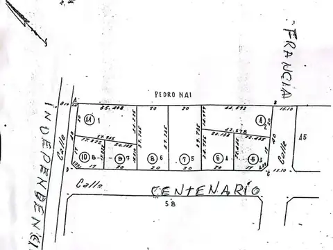 Venta 8 lotes (5500 m² totales)