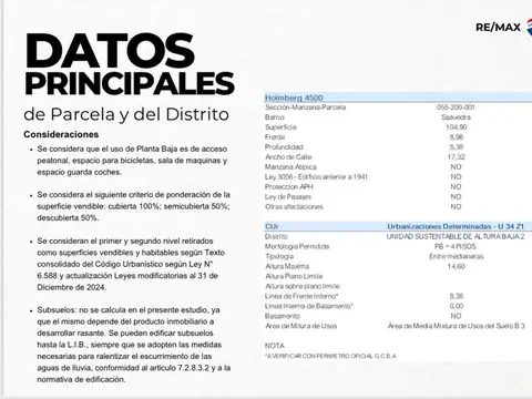 Terreno en Venta en Saavedra, USD 288.900