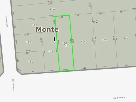 Terreno en Venta 46  mts Fondo