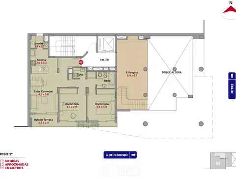 3 de Febrero 1200, Piso 09