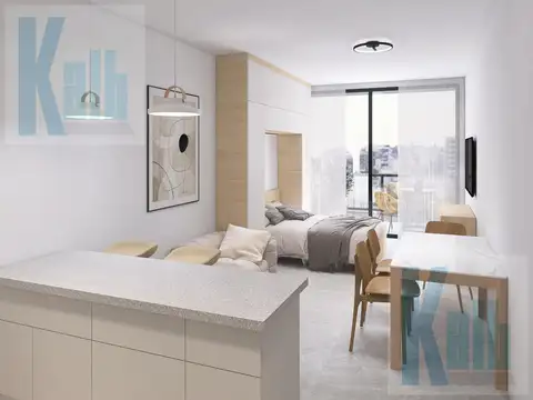 Excelente Departamento Monoambiente con balcón al frente en venta en construcción en Monserrat 2026