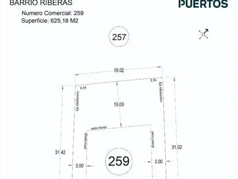 Lote - Barrio Riberas - Puertos del Lago - Escobar