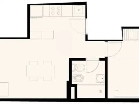 Departamento en Venta de 1 dormitorio