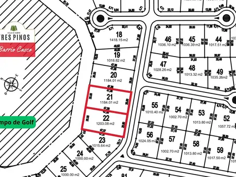 Terreno en Venta de 1203,0 m2