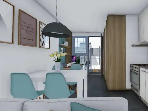 Departamento 2 ambientes con 1 baño