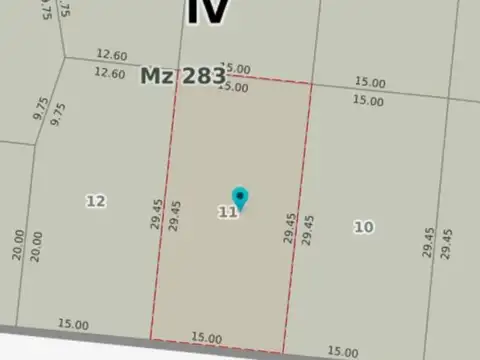 Terreno en Venta de 442,0 m2