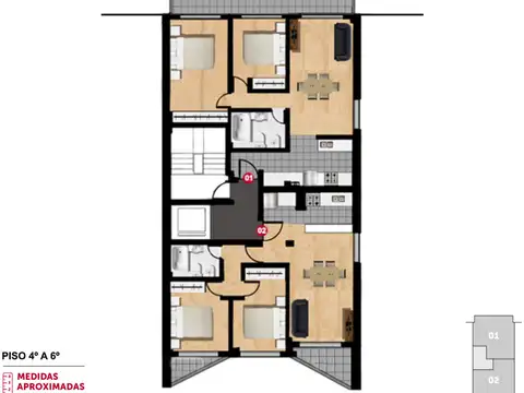 Departamento en Venta de 3 ambientes