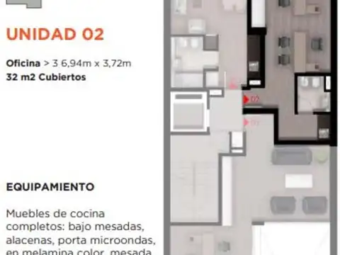 VENTA OFICINA A ESTRENAR AL FRENTE MENDOZA 2700