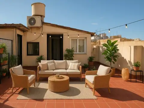 Hermoso PH de 3 ambientes con gran terraza en excelente ubicación, frente al Parque Chacabuco