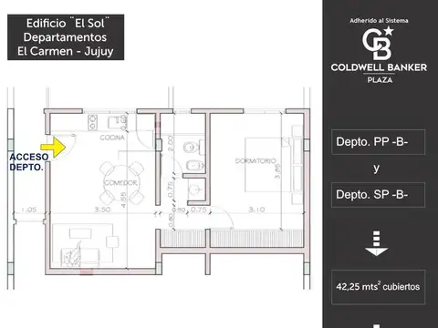 Departamento en Venta en El Carmen, USD 55.000