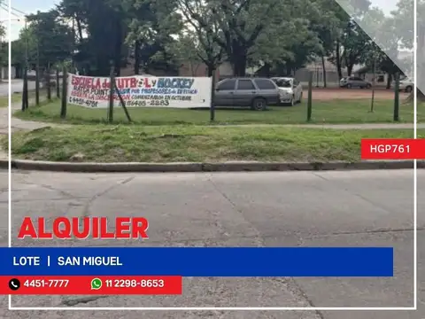 Terreno - Alquiler - Argentina, San Miguel - Int. Juan Irigoin 986