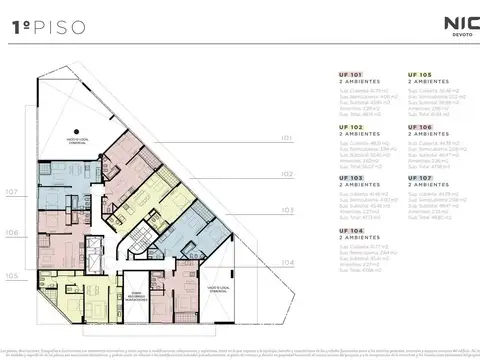 Departamento en Venta de 1 dormitorio