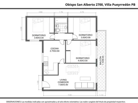 Departamento en Venta de 4 ambientes