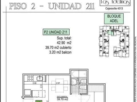Departamento en Venta de 1 dormitorio