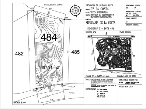 Terreno en Venta de 1197,0 m2