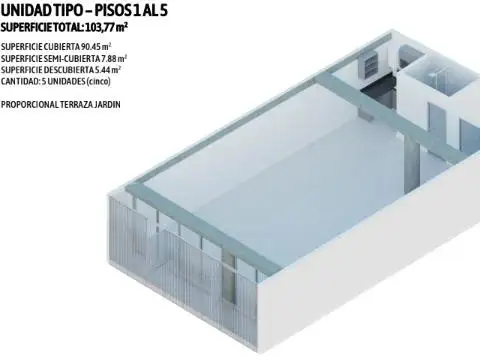 Oficina Monoambiente con 1 baño