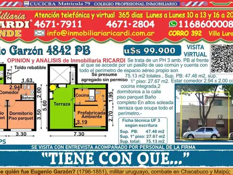 TIENE CON QUE - PH al frente con espacio aéreo propio