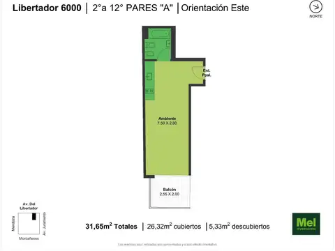 Libertador 6000, Piso 2
